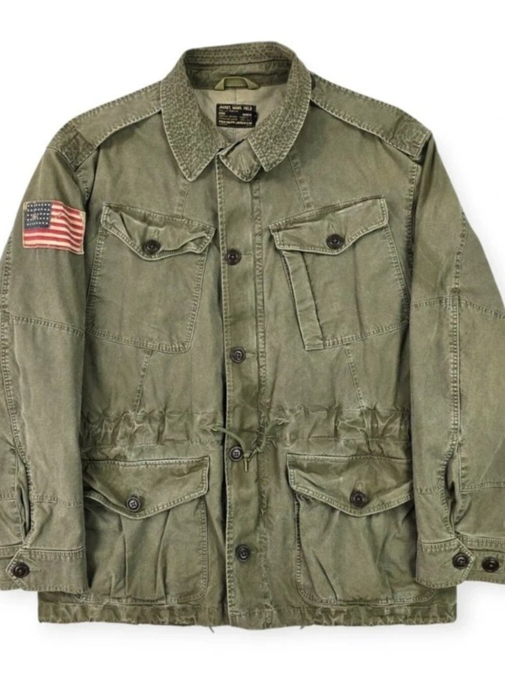 Polo Ralph Lauren Military Patch Field Jacket Green Men’s Size M